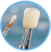 Clean and floss crowns, bridges, and veneers