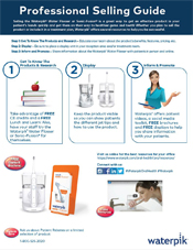 Dispensing Waterpik products at dental offices