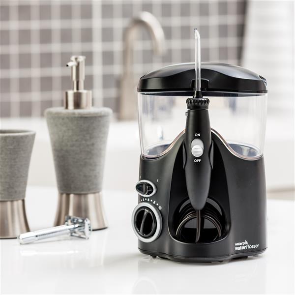 Black Ultra Water Flosser WP-112 In Bathroom