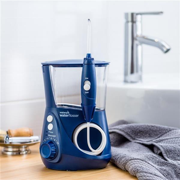 Blue Aquarius Water Flosser WP-663 In Bathroom