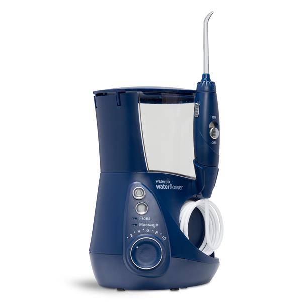 Sideview - WP-673 Blue Aquarius Professional Series Water Flosser, Handle, & Tip