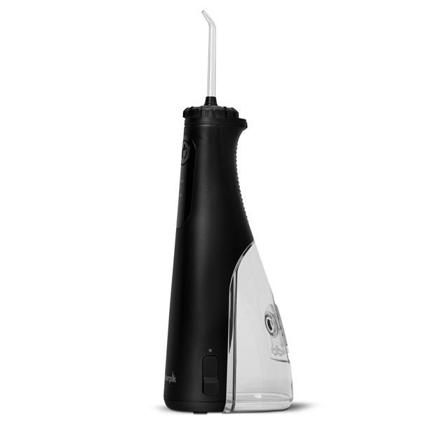 Sideview of the Blue Cordless Plus 5000 handheld water flosser.