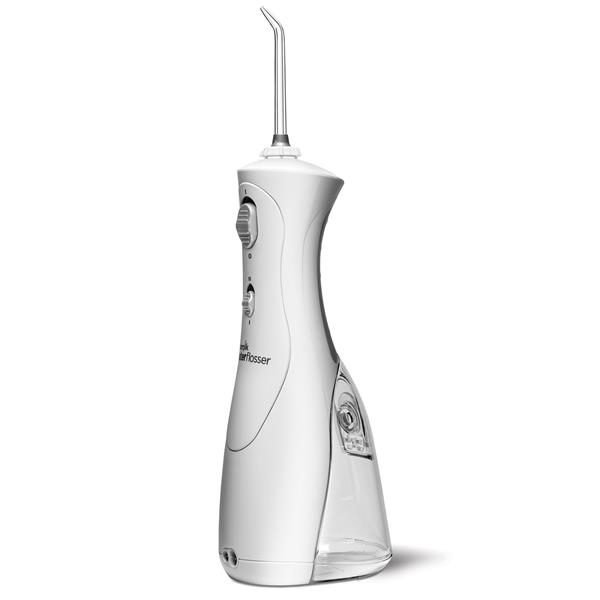 Sideview - WP-450 White Cordless Plus Water Flosser, Handle, & Tip