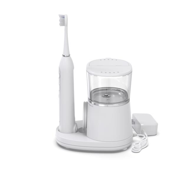 Sideview - White Sonic-Fusion 2.0 SF-03, Flossing Toothbrush Handle, & Brush Head