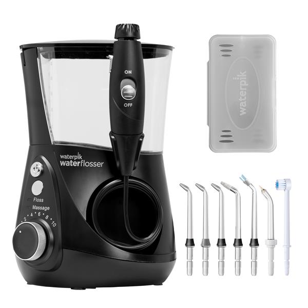 Water Flosser & Tip Accessories - WP-672 Black Aquarius Professional Series Water Flosser