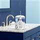 White Ultra countertop water flosser on a bathroom sink.