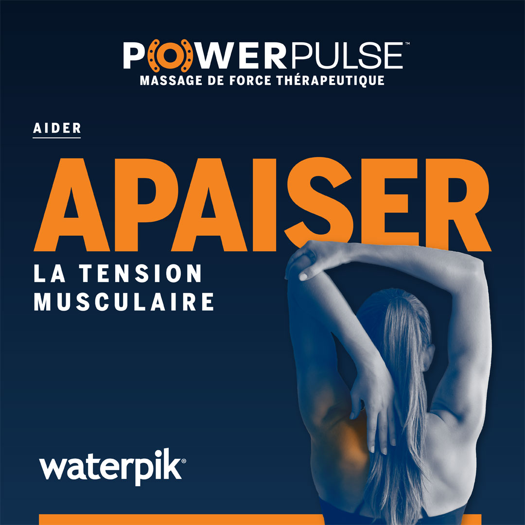 Massage à Force Thérapeutique Waterpik<sup>MD</sup> PowerPulse : Aide à Apaiser les Tensions Musculaires