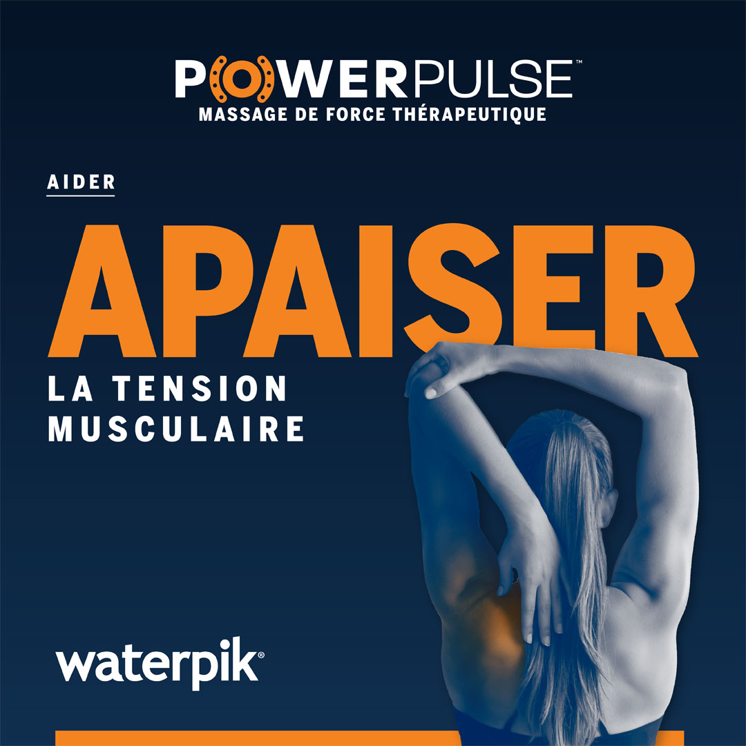 Massage à Force Thérapeutique Waterpik<sup>TM</sup> PowerPulse : Aide à Apaiser les Tensions Musculaires