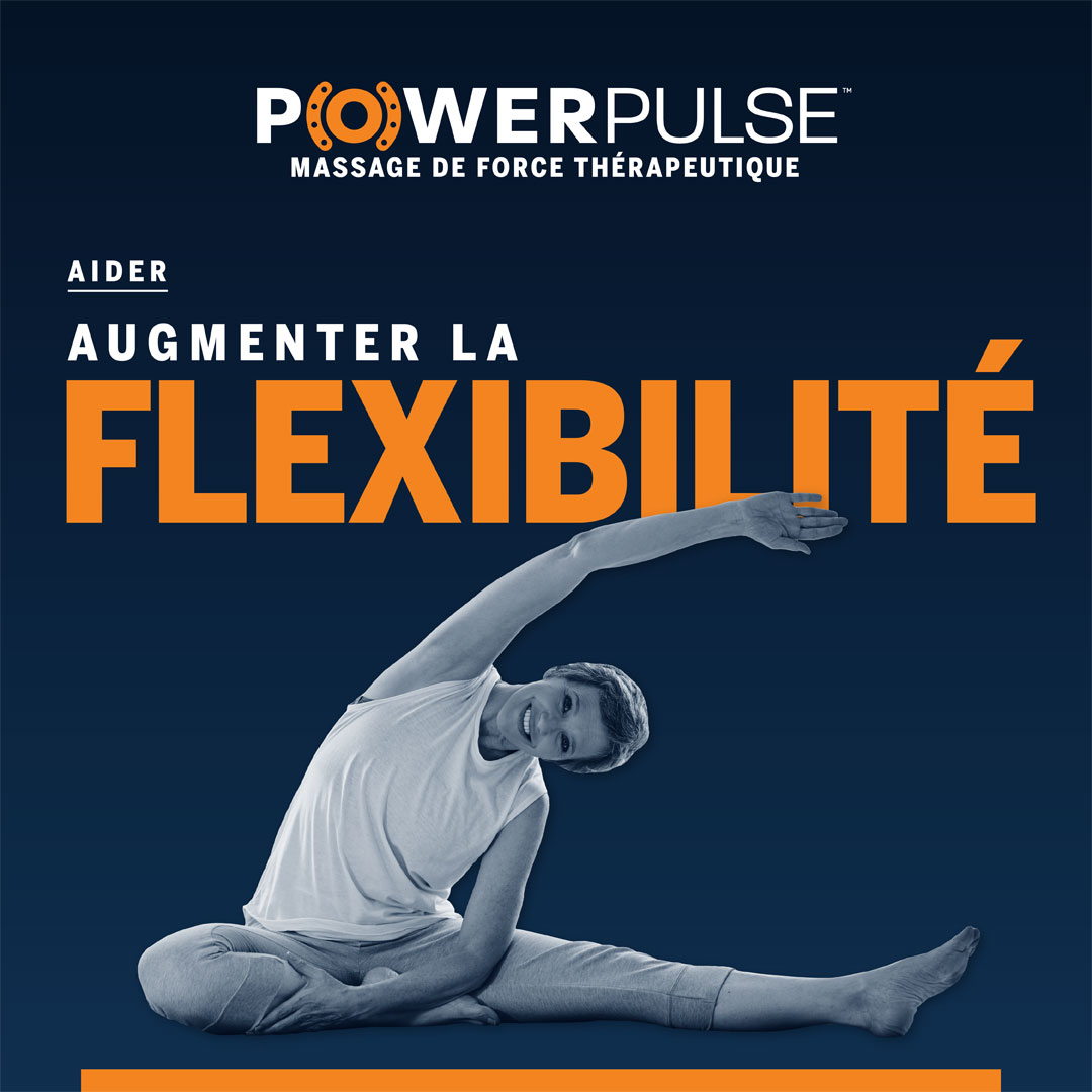Massage à Force thérapeutique Waterpik<sup><small>MC</small></sup> PowerPulse : Contribue à Augmenter la Flexibilité 