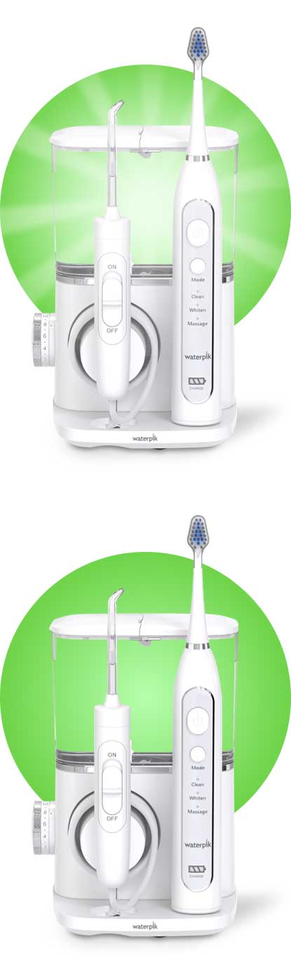 Combiné Dentaire D'Hydropulseur et de Brosse à Dents Électrique