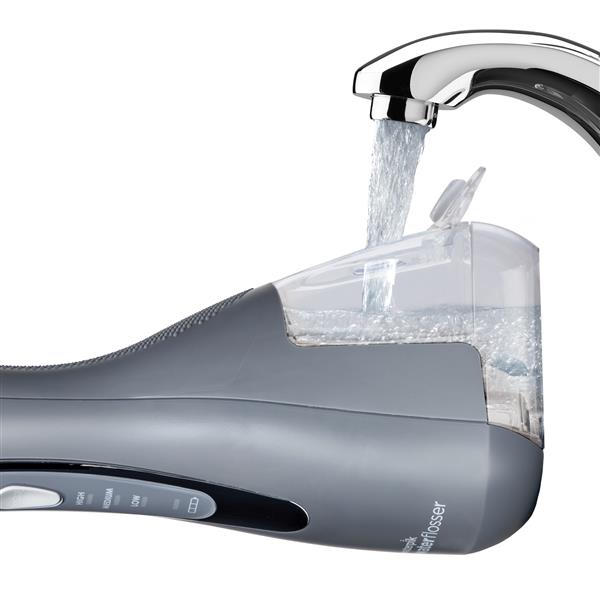 Filling Water Reservoir - WP-567 Modern Gray Cordless Advanced Water Flosser