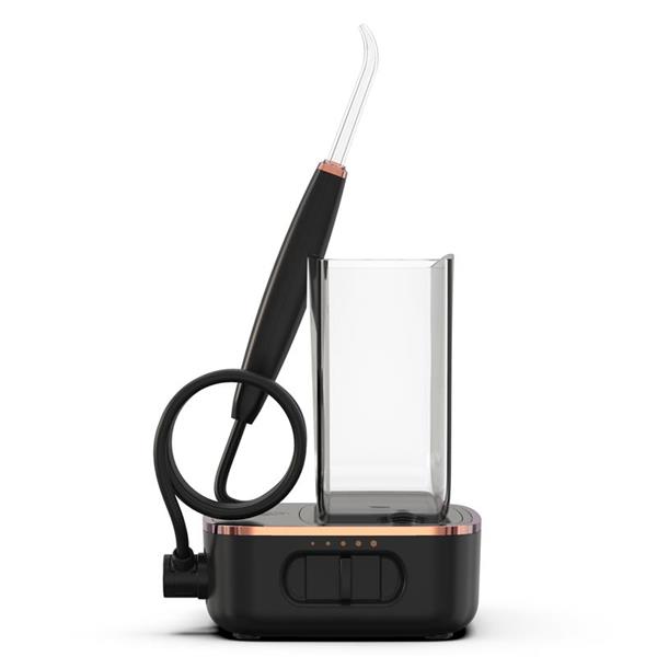 Sideview - WF-04 Black Sidekick Water Flosser, Handle, & Tip